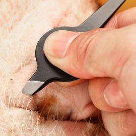 Comimark 4 pcs Slant Tweezer With Hollow Out Handle Professional Eyebrow Facial Hair Remover Practical Beauty Tool For Men Women