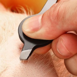 Comimark 4 pcs Slant Tweezer With Hollow Out Handle Professional Eyebrow Facial Hair Remover Practical Beauty Tool For Men Women