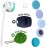 HTS 7 in 1 Complete Care Electric Body Brush Sonic Scrubber, Waterproof IPX7, Electric Bath Brush Back Scrubber with Long Handle for Men Women Gift(White)