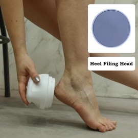 HTS 7 in 1 Complete Care Electric Body Brush Sonic Scrubber, Waterproof IPX7, Electric Bath Brush Back Scrubber with Long Handle for Men Women Gift(White)