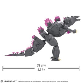 MEGA Godzilla x Kong The New Empire Building Set Action Figure Godzilla with 543 Pieces and Accessories, 8 Inches Tall, for Adult Collectors