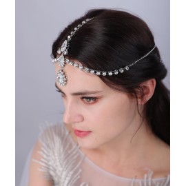 Aimimier Bohemian Crystal Head Chain Rhinestone Teardrop Forehead Chain Belly Dancer Jewelry Wedding Headpiece Prom Party Festival Hair Accessories for Women (Silver) Aimimier Bohemian Crystal Head Chain Rhinestone Teardrop Forehead Chain Belly Dancer Jewelry Wedding Headpiece Prom Party Festival Hair Accessories for Women (Silver)
