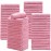 Newwiee 72 Pack Microfiber Bleach Proof Towels Bulk for Salon 18 x 30 Inch Dry Lint Free Hair Drying Hand Towels for Hair, Gym, Bath, Spa, Shaving, Barber(Pink)