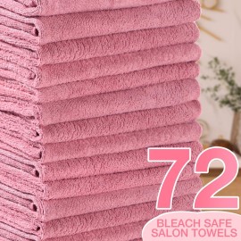 Newwiee 72 Pack Microfiber Bleach Proof Towels Bulk for Salon 18 x 30 Inch Dry Lint Free Hair Drying Hand Towels for Hair, Gym, Bath, Spa, Shaving, Barber(Pink) Newwiee 72 Pack Microfiber Bleach Proof Towels Bulk for Salon 18 x 30 Inch Dry Lint Free Hair Drying Hand Towels for Hair, Gym, Bath, Spa, Shaving, Barber(Pink)