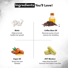 Botanic Hearth Biotin Hair Oil For Hair Growth (6.7 Fl Oz) | Infused With Coffee Bean Oil & Argan Oil | Hair Strenghtening Treatment | Nourishing & Volumizing | Non Gmo Verified