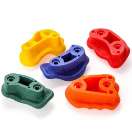 ZENFUN 25 Packs Rock Climbing Holds for Kids and Adults, Indoor & Outdoor Rock Wall Climbing Kit, Multi-Colored Climbing Rock Wall Grips with Mounting Hardware, Knotted Rope and 25 Handles