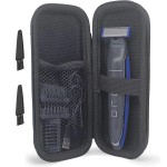 LinMei Hard Storage Travel Case Compatible for Micro Touch Solo Full Body Trimmer and Shaver - Sturdy and Protective (Case & 2 Brush Only)