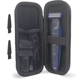 LinMei Hard Storage Travel Case Compatible for Micro Touch Solo Full Body Trimmer and Shaver - Sturdy and Protective (Case & 2 Brush Only)