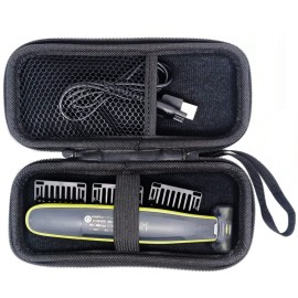 LinMei Hard Storage Travel Case Compatible for Micro Touch Solo Full Body Trimmer and Shaver - Sturdy and Protective (Case & 2 Brush Only)