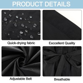 ramede 15 Pcs Salon Client Gown Robes Cape Kimono Style Hair Stylist Smock Salon Robes for Clients(Black)