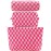 ZLFSRQ 3Pcs Checkered Makeup Bag for Women Large Small Checkered Cosmetic Bag Set Cute Aesthetic Pink Makeup Pouch for Purse Travel Toiletry Bags Preppy Pencil Bags Zipper Skincare Storage Organizer