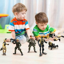 MQSTARSRISE Army Men Toy Set for Boys 4-7,Army Men Action Figure Military Toy Playset US Army Men and SWAT Team with Weapons,Military Action Figures Easter Gift for Boys Age 4-7 6-8