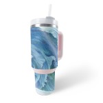 MightySkins Glossy Glitter Skin Compatible with Stanley The Quencher H2.0 FlowState 40 Oz Tumbler - Perfect Wave | Protective, Durable High-Gloss Glitter Finish | Easy to Apply