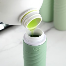 Gemice Travel Bottles for Toiletries, Tsa Approved 3oz Portable Travel Bottles, BPA Free Leak Proof Squeezable Travel Size Containers, Travel Accessories for Shampoo Conditioner Lotion (4 Pack)