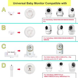 GUCHO Baby Monitor Mount for Crib, Compatible with HelloBaby HB65/HB40/HB6550/HB66/HB6339/HB6550 Pro,Infant Optics DXR-8/8 Pro,OKAIDI,Nanit Pro,Baby Monitor Flex Holder,Universal Baby Monitor Stand