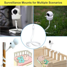 GUCHO Baby Monitor Mount for Crib, Compatible with HelloBaby HB65/HB40/HB6550/HB66/HB6339/HB6550 Pro,Infant Optics DXR-8/8 Pro,OKAIDI,Nanit Pro,Baby Monitor Flex Holder,Universal Baby Monitor Stand