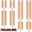 Liliful 8 Pcs Straight Wooden Tracks Expansion Train Track Adapters Connectors for Table Activity, Compatible with Railroad Set