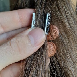 VALHALLA Opening Viking Beard Bead for Men 1pcs, Viking Hair Accessories 8x12x20mm, Tree of Life, Silver Stainless Steel Large