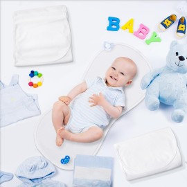 Timgle 6 Pcs 13 x 29 Inch Peanut Shape Changing Pad Liner Peanut Changing Pad Liner Portable Soft Washable Reusable Waterproof Diaper Mats Easy to Clean(White)