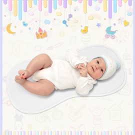 Timgle 6 Pcs 13 x 29 Inch Peanut Shape Changing Pad Liner Peanut Changing Pad Liner Portable Soft Washable Reusable Waterproof Diaper Mats Easy to Clean(White)