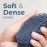 MainBasics Silicone Body Scrubber - Dual-Sided Shower Scrubber with Massage Nodes, Silicone Loofah Alternative for Deep Clean (Dark Blue, Massage)