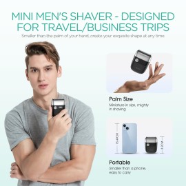 VOYOR Foil Shaver 2 in 1 Double Shavers for Men,Portable Electric Razor with Rechargeable Foil Razor Multifunction Grooming Barber Shaver IPX6 Washable Travel Shavers ER300 (Silver)