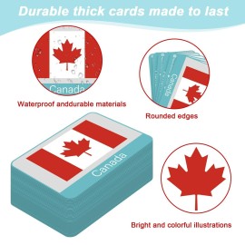 244PCS Countries of The World Flags Flash Cards Country Continent Capitals Population Country Flag Geography Educational Cards Game Gift for Kids Family & Adults All Countries Flags of The World