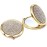 Reazana 2pcs Magnifying Compact Mirrors Pocket Makeup Mirror 1X 2X Folding Cosmetic Mirror Foldable Mini Round Travel Mirrors 2.75 Inch Sturdy Metal with Diamonds Gifts for Women Girls (Golden)