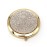 Reazana 2pcs Magnifying Compact Mirrors Pocket Makeup Mirror 1X 2X Folding Cosmetic Mirror Foldable Mini Round Travel Mirrors 2.75 Inch Sturdy Metal with Diamonds Gifts for Women Girls (Golden)