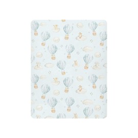 vvfelixl Crib Sheets for Boys Hot Air Balloon Rabbits Mouse Toddler Baby Girl Sheets for Crib,Neutral Mini Crib Nursery Mattress Sheets Fitted,Crib Mattress Soft & Breathable 52 * 28 * 9In White
