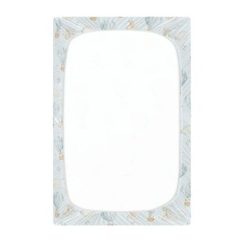 vvfelixl Crib Sheets for Boys Hot Air Balloon Rabbits Mouse Toddler Baby Girl Sheets for Crib,Neutral Mini Crib Nursery Mattress Sheets Fitted,Crib Mattress Soft & Breathable 52 * 28 * 9In White