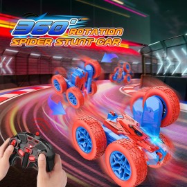 JovialToyz RC Cars Toys for Boys Ages 3-8 Kids Remote Control Stunt Car Toy Gifts for 4 5 6 7 8 9 10 Year Old Boy Girl Birthday Gift 360 Flip 4WD Car for Boys Age 4-6 5-7