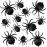12PCS Halloween Black Spider balloons - 33 Giant and 17.2 Small Spiders Foil Balloon for Halloween Decoration Day of Death New Year Birthday Spooky Party Supplier