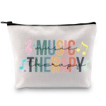 XYANFA Music Therapy Makeup Bag Gift For Music Therapist Music Therapy Gift Music Therapy Student Graduation Gift Music Teacher Gift Music Therapist Cosmetic Bag (MUSIC THERAPY)