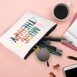 XYANFA Music Therapy Makeup Bag Gift For Music Therapist Music Therapy Gift Music Therapy Student Graduation Gift Music Teacher Gift Music Therapist Cosmetic Bag (MUSIC THERAPY)