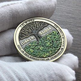 LZWIN Rooted in Christ Solid Christian Challenge Coin A Symbol of Faith and Strength in Lord Coin Collection