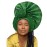 Nigerian Headtie African Head Wraps Already Made Auto Gele African Turban Cap for Party (Green)