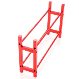 RCHUBAM Aluminum Alloy Tires Rack Wheels Tyre Storage Shelf for 1/18 TRX4M Bronco Defender 1/24 Axial SCX24 RC Car (Red)