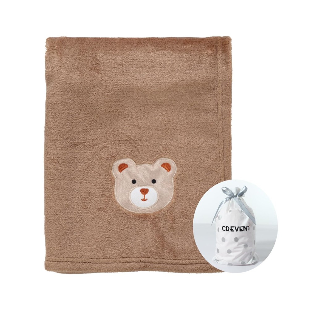 CREVENT 30\'\'X40\'\' Cute Cozy Fluffy Warm Baby Blanket for Girls Boys Infants Toddlers\' Bedding Crib Cot Stroller, Baby Shower Birthday Newborn\'s Gift - Bear