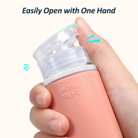 PACKISM TSA Approved Toiletry Bottles - 6 Pack Leak Proof 3.4oz Silicone Travel Bottles for Toiletries, Refillable Liquid Travel Accessories for Shampoo Conditioner Lotion Body Wash(BPA Free)