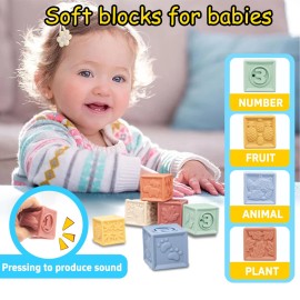 Baby Toys 0-6-12 Months,Montessori Toys for babise 0-6-12-18 Months,Incl Pull String Toy & Shape Sorter & Stacking Building Block & Manhattan ball & Baby Blocksmontessori baby toys for 1 + year