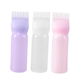 Beatifufu 3pcs Hair Kit for Hair Splat Hair Dye Hair Dye Applicator Bottle with Comb Hair Coloring Bottle Applicator Medicine Bottle Rinse Bottle Brush Hair Care Hair Dryer