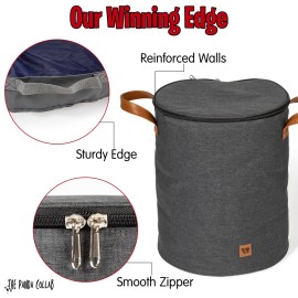 Toy Storage Basket and Playmat - Large Toy Blanket Storage Mat with Zippers - Slide Away Canvas Bag Storage Bin - Sturdy Kids Storage Baskets & Mat - Toy Bag Play Mat for Girls & Boys, Dark Charcoal