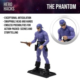 Boss Fight Studio Hero H.A.C.K.S. 11th Phantom Action Figure - Highly Articulated Collectible Figurine with Accessories Including Holstered Belt, Pistol, Saber, Alternative Hands, and Stand - 1:18