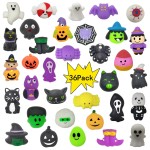 36 Pack Halloween Mochi Squishy,Halloween Party Favors,Classroom prizes,Goody Bag Stuffers,Basket Filler