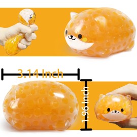 Orange Shiba Inu Squishy Toys, Animal Stress Ball for Adults (1Pack) Fidget Toy, Party Favors, Stress Relief Easter Basket Stuffers
