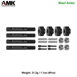 Thicker UTB10 Portal Stub Axles Harden Steel Capra Drive Shaft 1/10 Scale Accessories for RC Rock Crawler Axial Capra 1.9 SCX10 III Upgrades(2 Set(4Pcs))