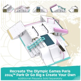 Tech Deck, Aurelien Girauds Olympic Games Paris 2024 Ramp Customizable X-Connect Park Creator Playset & Exclusive Fingerboard, Kids Toy for Ages 6+