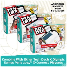 Tech Deck, Aurelien Girauds Olympic Games Paris 2024 Ramp Customizable X-Connect Park Creator Playset & Exclusive Fingerboard, Kids Toy for Ages 6+