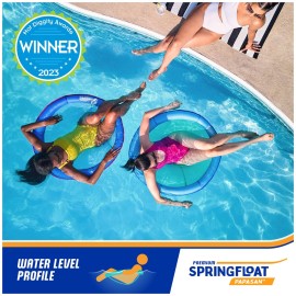 SwimWays Spring Float Premium Papasan Pool Lounger, Inflatable Pool Floats Adult with Fast Inflation for Ages 15 & Up